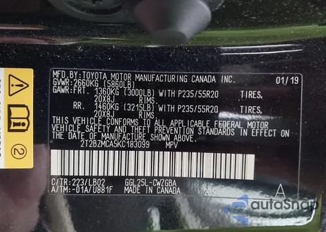 2019 Lexus Rx 350 z USA, uszkodzony, nr VIN 2T2BZMCA5KC183099